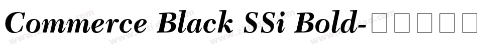 Commerce Black SSi Bold字体转换